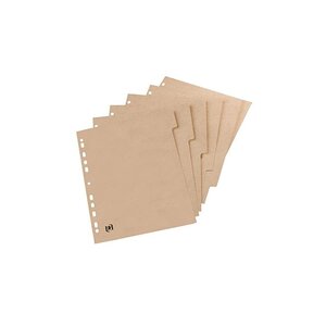 Oxford Intercalaires en carton Touareg  uni  A4  6 touches