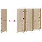 vidaXL Paravent 6 Panneaux Pliable Beige 294x180 cm Poly Rattan
