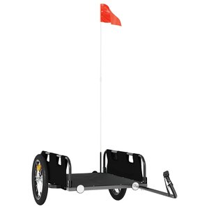 vidaXL Remorque de vélo noir tissu oxford et fer