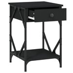 vidaXL Table de chevet noir 40x42x60 cm bois d’ingénierie