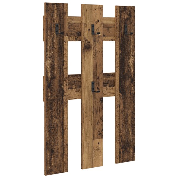 vidaXL Porte-manteau mural avec stockage Vieux bois 65 x 3 x 100 cm