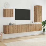 vidaXL Unité murale de TV 5 Pièces Chêne artisanal Bois d'ingénierie