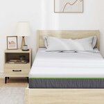 vidaXL Matelas Blanc et Gris 100 x 200 cm Ressort ensaché