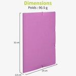 ACROPAQ 10x Chemises à Élastiques à 3 Rabats A4- Jusqu'à 200 pages  Dos 2 5 cm- 10 chemise cartonnee avec rabats et elastique