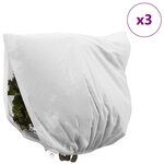 vidaXL Couvercles de Fleece de Protection Anti-Gel pour Plantes 3 Pièces