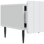 vidaXL Meuble TV Blanc 147 x 34 5 x 32 cm Bois d'ingénierie