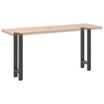 vidaXL Pieds de table console Anthracite 2 pièces 28 x (72-73) cm Acier