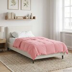 vidaXL Duvet d'été simple Matelassé Rose 135 x 200 cm Microfibre