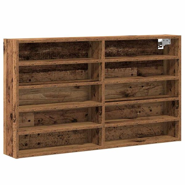 vidaXL Cabinet d'Affichage avec étagère Bois Ancien 100 x 15 x 58 cm