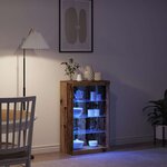 vidaXL Buffet LED Bois ancien 60 5 x 37 x 100 cm Bois d'ingénierie