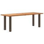 vidaXL Table à manger marron clair bois de chêne massif rectangulaire