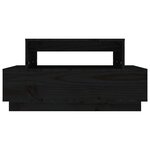 vidaXL Table basse Noir 80x55x40 5 cm Bois massif de pin