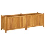 vidaXL Jardinière avec doublure 153x38 5x50 cm bois massif d'acacia