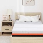 vidaXL Matelas Blanc et Gris 120 x 200 cm Mousse à mémoire de gel