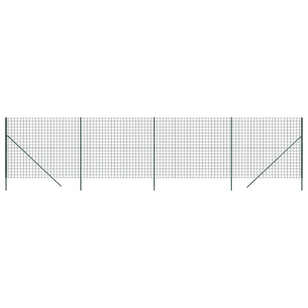 vidaXL Clôture en treillis métallique vert 1 4x10 m acier galvanisé