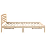vidaXL Cadre de lit Marron 150 x 200 cm Bois massif en pin