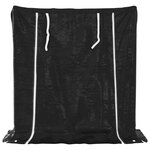 vidaXL Portant de bois de chauffage et housse de pluie acier galvanisé