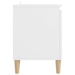 vidaXL Meuble TV avec pieds en bois massif Blanc 103 5x35x50 cm