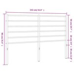 vidaXL Tête de lit métal blanc 135 cm