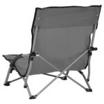 vidaXL Chaises de plage pliables lot de 2 Gris Tissu