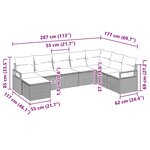 vidaXL Ensemble de canapé de jardin 8 Pièces Beige Poly rotin