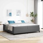 vidaXL Cadre de lit Gris clair 100 x 200 cm Tissu en velours côtelé