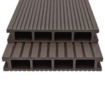 vidaXL Planche de terrasse 32 Pièces Marron foncé WPC