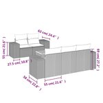vidaXL Salon de jardin avec coussins 6 Pièces beige résine tressée