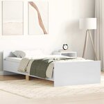 vidaXL Cadre de lit sans matelas blanc 90x190 cm bois d'ingénierie