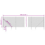 vidaXL Clôture à mailles losangées avec piquet d'ancrage vert 1 8x10 m