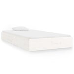 vidaXL Cadre de lit blanc bois massif 90x200 cm