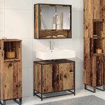 vidaXL Ensemble de mobilier de salle de bain 2 Pièces Bois Ancien