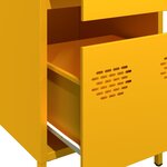 vidaXL Buffet jaune moutarde 35x39x73 5 cm acier laminé à froid