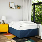 vidaXL Cadre de lit sans matelas bleu 120x200 cm tissu