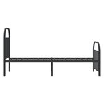 vidaXL Cadre de lit métal sans matelas avec pied de lit noir 90x190 cm