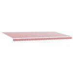 vidaXL Auvent Rétractable 600 × 300 cm Rouge et blanc