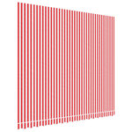 vidaXL Tissu de remplacement pour auvent rayures rouges et blanches