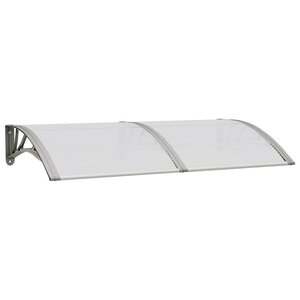 vidaXL Auvent de porte Gris 150x75 cm Polycarbonate