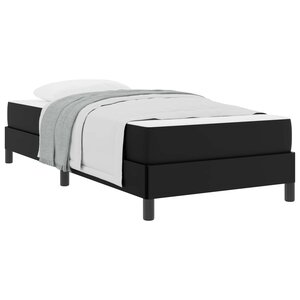vidaXL Cadre de lit avec matelas Noir 80 x 200 cm tissu