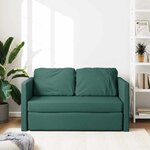 vidaXL Canapé-lit 2 en 1 vert foncé 112x174x55 cm tissu