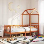 vidaXL Ensemble Lit de Jour 2 Pièces Cire marron Bois de pin massif