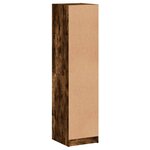 vidaXL Buffet avec porte en verre chêne fumé 35x37x142 cm
