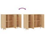 vidaXL Buffet chêne sonoma 90x34x80 cm bois d'ingénierie