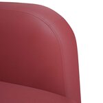 vidaXL Chaise de canapé et accoudoirs rouge bordeaux 54 cm similicuir