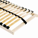 vidaXL Sommier à lattes Marron 80 x 190 cm Bois de hêtre massif