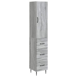 vidaXL Ensemble de Meubles 2 Pièces Sonoma gris 33 x 34 5 x 90 cm