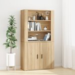 vidaXL Buffet haut Chêne sonoma Bois d'ingénierie