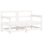 vidaXL Salon de jardin 6 Pièces Blanc Bois de pin massif