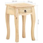 vidaXL Table de chevet 28x28x46 cm Bois de manguier massif
