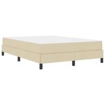 vidaXL Lit à ressorts avec matelas Crème 160 x 200 cm tissu